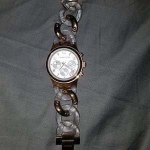 Michael kors Women's watch clear and rose gold
